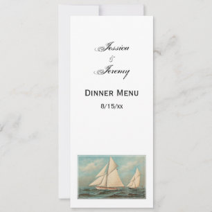 Segel-Yachten im Vintage-Stil #1 Einladung