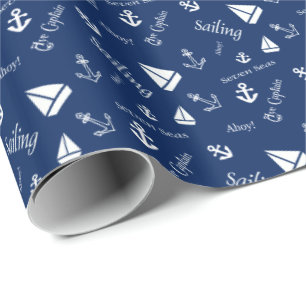 Segelanker Segelboot Nautical Geschenkpapier