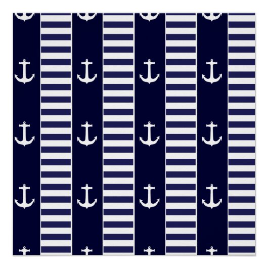 Segelanker und Streifen Poster (Vorderseite)