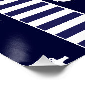 Segelanker und Streifen Poster (Ecke)