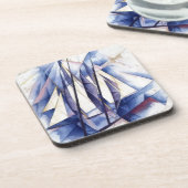 Segelbewegungen Getränkeuntersetzer (Linke Seite)