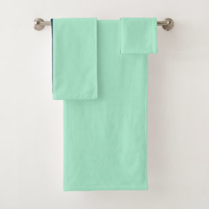 Segelblau und Mint Badhandtuch Set