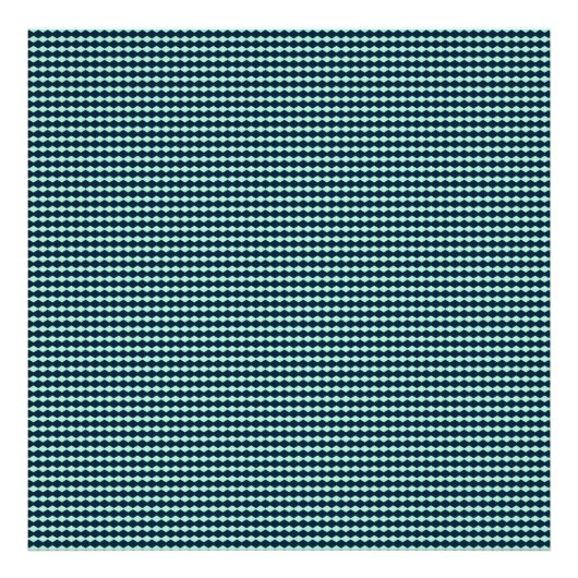 Segelblau und Minze Wiederholung Diamantmuster Fotodruck (Vorne)
