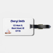 Segelblockinsel Gepäckanhänger (Rückseite horizontal)