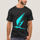 Segelboarding - Cyan T-Shirt (Vorderseite)