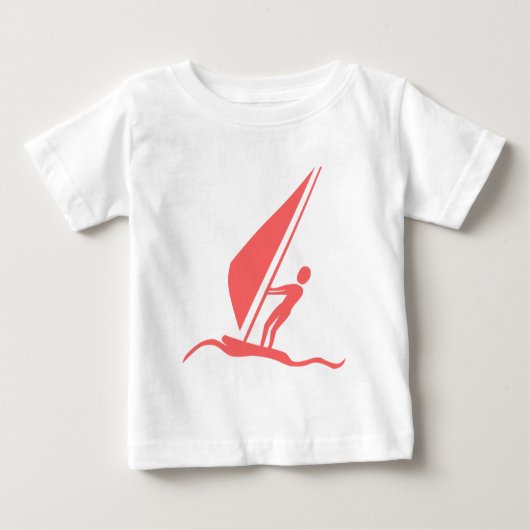 Segelboarding - Tropenrosa Baby T-shirt (Vorderseite)