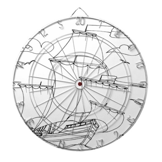 Segelboot 1 dartscheibe (vorne)
