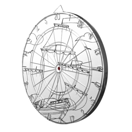 Segelboot 1 dartscheibe (Vorderseite rechts)