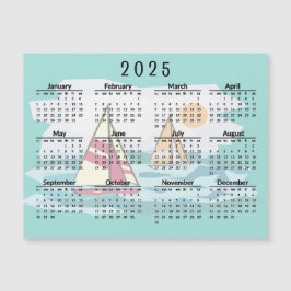 Segelboot 2025 Kalender Magnetkarte