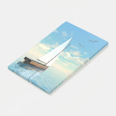 Segelboot - 3D übertragen Post-it Klebezettel (angewinkelt)