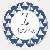 Segelboot 7 Monate Aufkleber (Vorderseite)