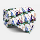 Segelboot abstrakt - CricketDiane Ozean-Kunst Krawatte (Gerollt)