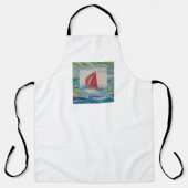 Segelboot Abstrakt Schürze (Vorderseite)