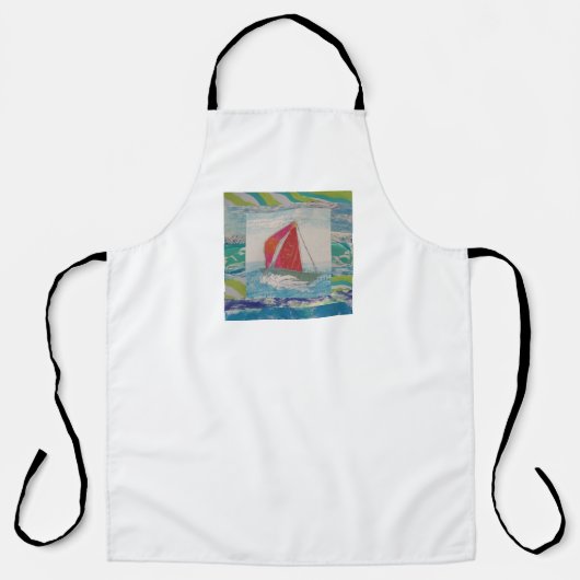 Segelboot Abstrakt Schürze (Vorderseite)