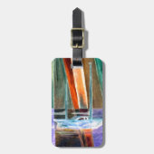 Segelboot-abstrakte immaterielle gepäckanhänger (Vorderseite vertikal)