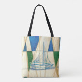 Segelboot-abstrakte Kunst, die SeeTaschen-Tasche Tasche (Rückseite)