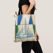 Segelboot-abstrakte Kunst, die SeeTaschen-Tasche Tasche (Von Nahem)