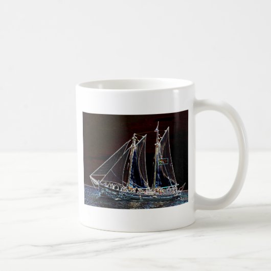 Segelboot - Abstraktes Foto Kaffeetasse (Rechts)