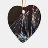 Segelboot - Abstraktes Foto Keramikornament (Links)