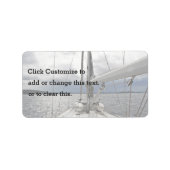 Segelboot Adressaufkleber (Vorne)