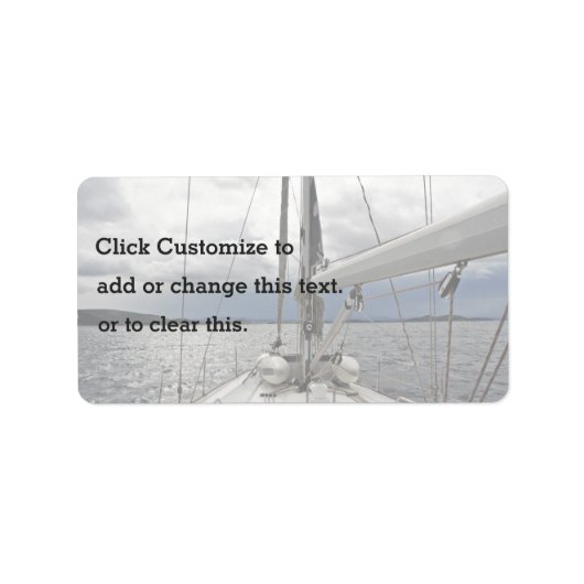 Segelboot Adressaufkleber (Vorne)