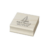Segelboot-Adresse 6 Gummistempel (Stempel)