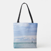 Segelboot am Horizont  Tasche (Rückseite)