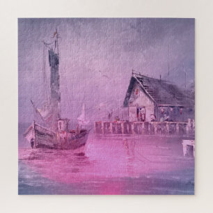 Segelboot am Kai Puzzle