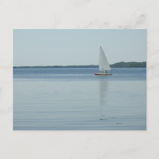 Segelboot am Mendota-See in Madison, Wisconsin Postkarte (Vorderseite)