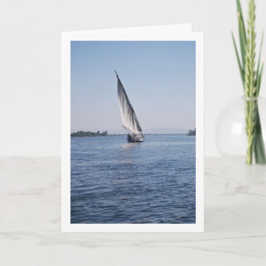 Segelboot am Nil, Luxor Karte (Vorderseite)