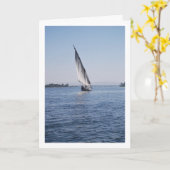 Segelboot am Nil, Luxor Karte (Gelbe Blume)