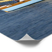 Segelboot am Pepiner See Poster (Ecke)