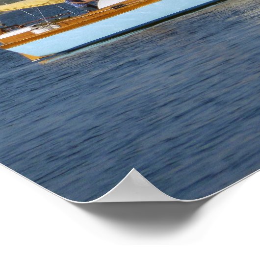 Segelboot am Pepiner See Poster (Ecke)