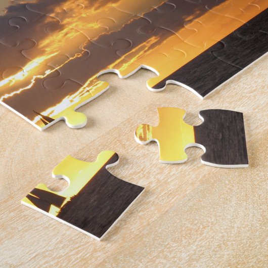 Segelboot am Sonnenuntergang Puzzle (Seite)