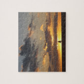 Segelboot am Sonnenuntergang Puzzle (Vertikal)