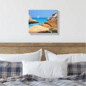 Segelboot am Strand Leinwanddruck (Insitu (Schlafzimmer))
