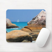 Segelboot am Strand Mousepad (Mit Mouse)
