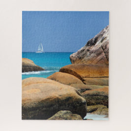 Segelboot am Strand Puzzle