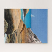 Segelboot am Strand Puzzle (Horizontal)