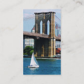 Segelboot an der Brooklyn Bridge Visitenkarte (Rückseite)