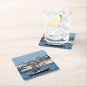 Segelboot an der Erholung im irischen Hafen - Unte Rechteckiger Pappuntersetzer (Vor Ort)