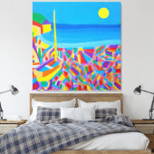 Segelboot an der Ostseestraße der Canvas Print Leinwanddruck (Insitu (Schlafzimmer))