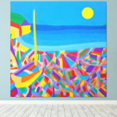Segelboot an der Ostseestraße der Canvas Print Leinwanddruck (Insitu (Holzboden))