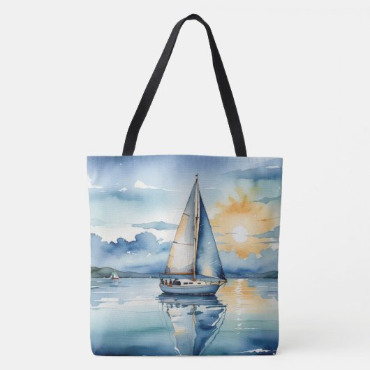Segelboot Aquarell auf dem Lago Maggiore Tasche (Vorderseite)