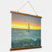 Segelboot auf Banderas Bay 0884 Wandteppich Mit Holzrahmen (Gewinkelt)