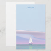 Segelboot auf Calm Waters Briefpapier (Vorne/Hinten)