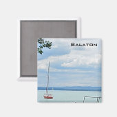 Segelboot auf dem Balaton Magnet (Vorderseite/Rückseite)