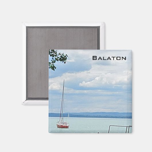 Segelboot auf dem Balaton Magnet (Vorderseite/Rückseite)
