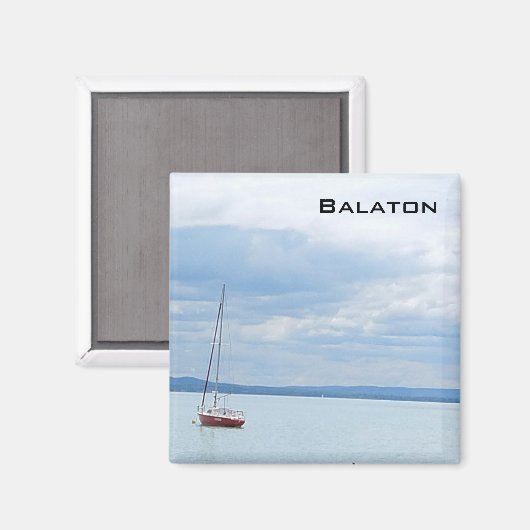 Segelboot auf dem Balaton Magnet (Vorderseite/Rückseite)
