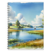 Segelboot auf dem See Notizblock (Vorderseite)